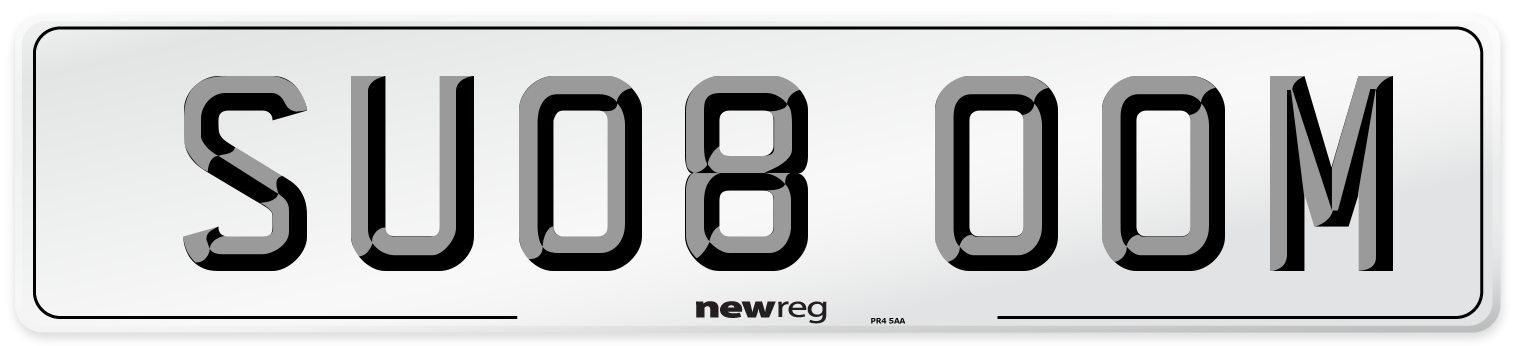 SU08 OOM Number Plate from New Reg